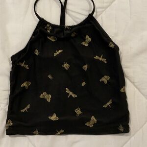 Old Navy Black and Gold Kids Tank Top